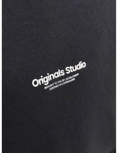 Jack & jones JUNIOR hoodie JORVESTERBRO met tekst zwart Sweater Tekst 128