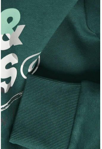 Jack & jones JUNIOR hoodie met logo donkergroen Sweater Logo 164 - Foto 2