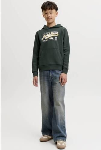 JACK & JONES JUNIOR hoodie met logo donkergroen Sweater Logo - Foto 4