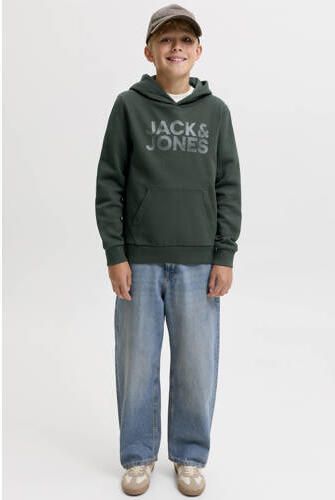 JACK & JONES JUNIOR hoodie met logo donkergroen Sweater Logo - Foto 4