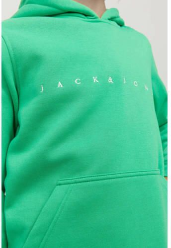 Jack & jones JUNIOR hoodie met logo groen Sweater Logo 164 - Foto 4