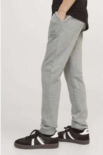 Jack & jones JUNIOR joggingbroek JJIGORDON grijs melange Jongens Katoen 152 - Foto 4