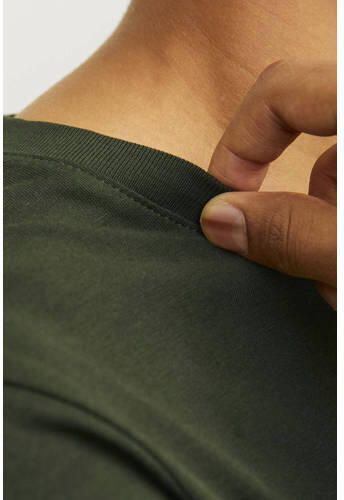 Jack & jones JUNIOR longsleeve JJELOGO met logo wit Groen Jongens Katoen Ronde hals 128