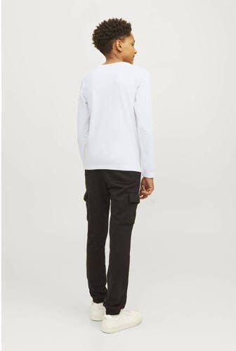 Jack & jones JUNIOR longsleeve JJELOGO met logo wit Jongens Katoen Ronde hals 140 - Foto 2