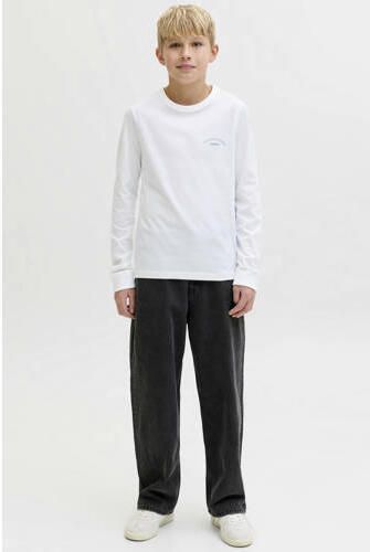 JACK & JONES JUNIOR longsleeve wit Jongens Katoen Ronde hals Effen - Foto 4