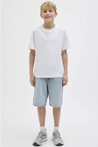 JACK & JONES JUNIOR loose denim short light blue denim Korte broek Blauw