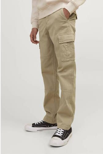 Jack & jones JUNIOR loose fit cargobroek JPSTKANE JJHARLOW beige Jongens Stretchkatoen 128 - Foto 5