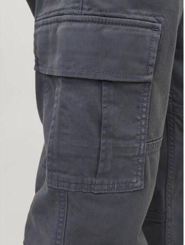 Jack & jones JUNIOR loose fit cargobroek JPSTKANE JJHARLOW Blauw Jongens Stretchkatoen 140