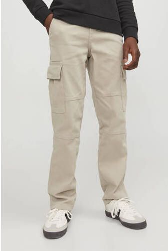 Jack & jones JUNIOR loose fit cargobroek JSPTKANE JJHARLOW beige Jongens Stretchkatoen 176 - Foto 3