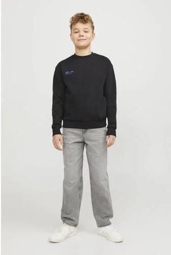 Jack & jones JUNIOR loose fit jeans JJICHRIS grijs Jongens Katoen Effen 128 - Foto 6