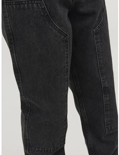 Jack & jones JUNIOR high waist loose fit jeans JJICHRIS JJICARPENTER black denim Zwart 164 - Foto 2