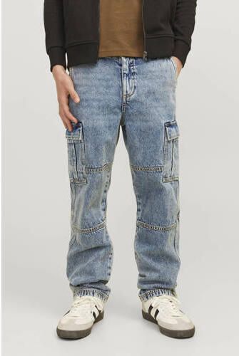 Jack & jones JUNIOR loose fit jeans JJICHRIS JJWADE blue denim Blauw Effen 152 - Foto 3
