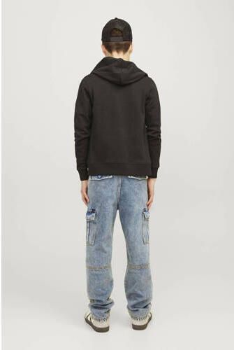 Jack & jones JUNIOR loose fit jeans JJICHRIS JJWADE blue denim Blauw Effen 152