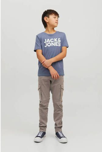 Jack & jones JUNIOR low waist slim fit cargobroek JPSTPAUL beige Jongens Stretchkatoen 152 - Foto 5