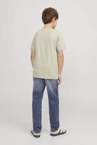 Jack & jones JUNIOR low waist slim fit jeans JJIGLENN JJORIGINAL blue denim Blauw Jongens Stretchdenim 128