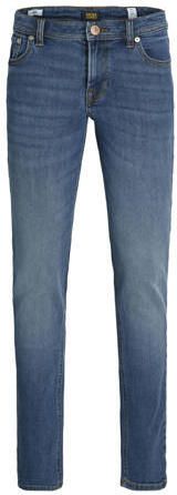 JACK & JONES JUNIOR low waist slim fit jeans dark blue denim Blauw Jongens Stretchdenim - Foto 9