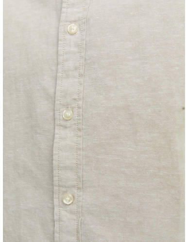 Jack & jones JUNIOR overhemd JJELINEN BLEND beige Jongens Katoen Klassieke kraag 128
