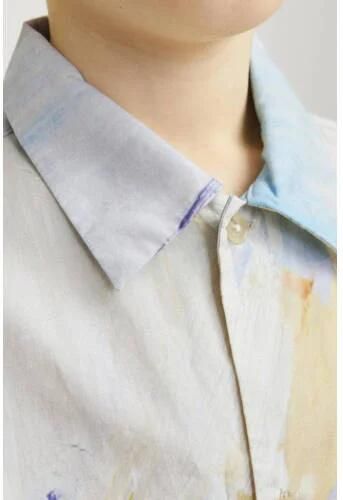 Jack & jones JUNIOR overhemd JORLANDSCAPE met all over print blauw multicolor Jongens Katoen Klassieke kraag 128 - Foto 2