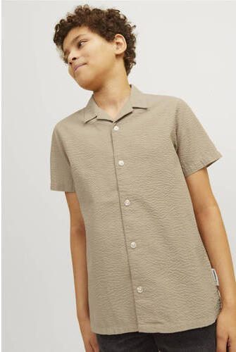 Jack & jones JUNIOR overhemd JORPALMA beige Jongens Polyester Klassieke kraag 140 - Foto 3