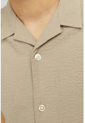 Jack & jones JUNIOR overhemd JORPALMA beige Jongens Polyester Klassieke kraag 140 - Foto 2