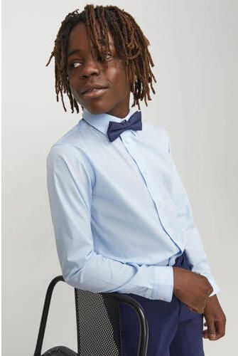 Jack & jones JUNIOR overhemd lichtblauw Jongens Polyester Klassieke kraag 140 - Foto 2