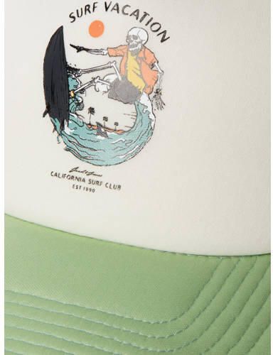Jack & jones JUNIOR pet JACHAVANA oranje groen wit Jongens Polyester Printopdruk L XL
