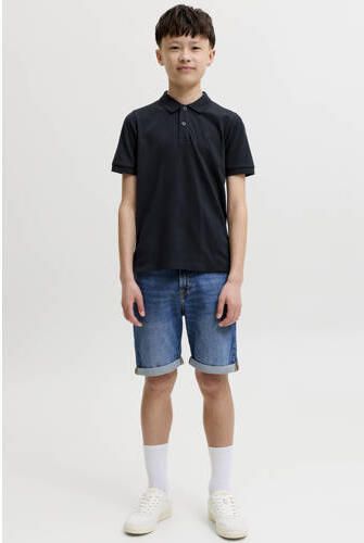 JACK & JONES JUNIOR polo donkerblauw Jongens Katoen Polokraag Effen - Foto 3