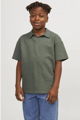 Jack & jones JUNIOR polo JCOFRED agave groen Jongens Stretchkatoen Polokraag 152 - Foto 2