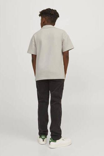 Jack & jones JUNIOR polo JCOFRED beige Jongens Stretchkatoen Polokraag 128