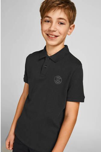 Jack & jones JUNIOR polo JCOJERSEY zwart Jongens Katoen Polokraag Effen 176 - Foto 3