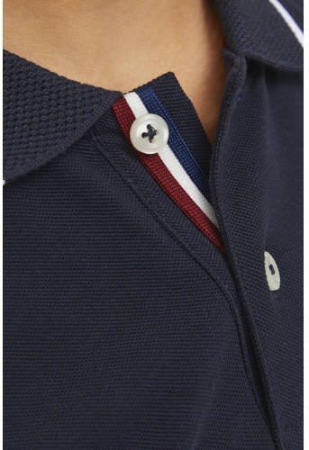 Jack & jones JUNIOR polo JPRBLUSHIELD met printopdruk marine Blauw Jongens Katoen Polokraag 164 - Foto 3