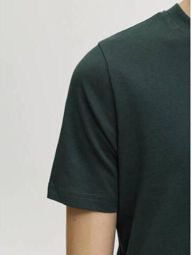 JACK & JONES JUNIOR rechtvallend T-shirt met logo petrol Blauw Jongens Katoen Ronde hals - Foto 3