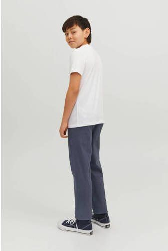 Jack & jones JUNIOR regular fit broek JPSTMARCO JJDAVE blauw Jongens Stretchkatoen 164