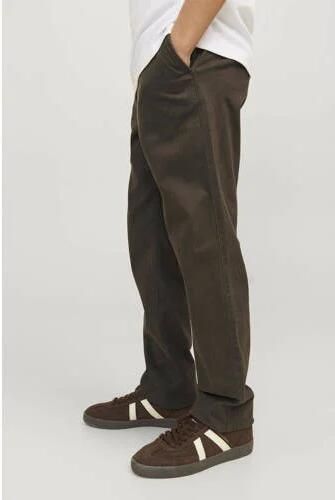 Jack & jones JUNIOR regular fit broek JPSTMARCO JJDAVE donkerbruin Jongens Stretchkatoen 140 - Foto 2