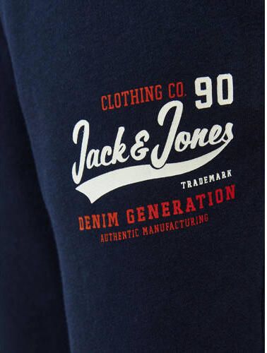 Jack & jones JUNIOR regular fit joggingbroek JPSTLOGO met logo donkerblauw Jongens Sweat 140 - Foto 2
