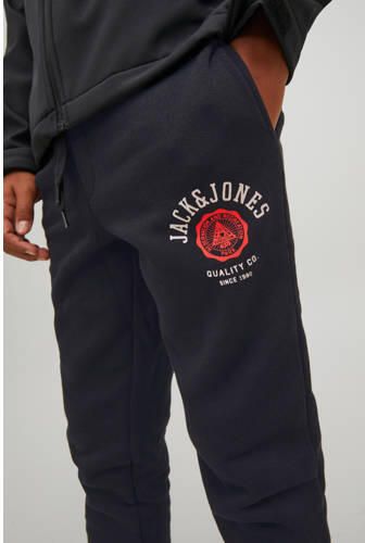 Jack & jones JUNIOR regular fit joggingbroek JPSTLOGO met logo zwart Jongens Sweat 140 - Foto 3
