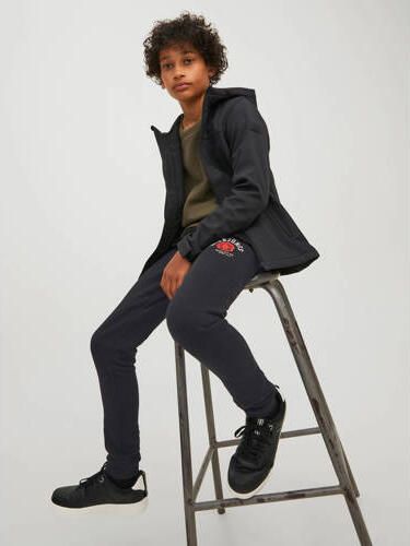 Jack & jones JUNIOR regular fit joggingbroek JPSTLOGO met logo zwart Jongens Sweat 140 - Foto 2