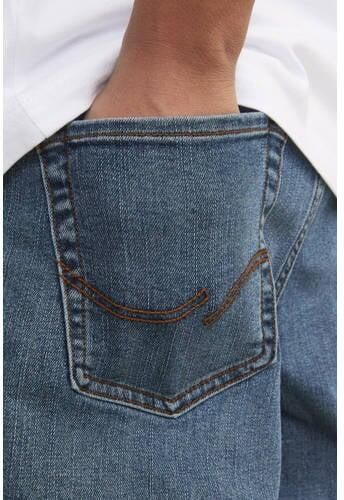 Jack & jones JUNIOR regular jeans JJICLARK medium blue denim Blauw Jongens Stretchdenim 134 - Foto 7