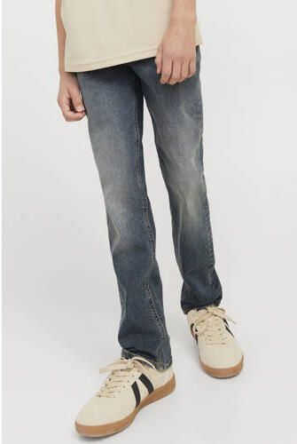 JACK & JONES JUNIOR regular waist regular fit jeans dark blue denim Blauw Jongens Stretchdenim