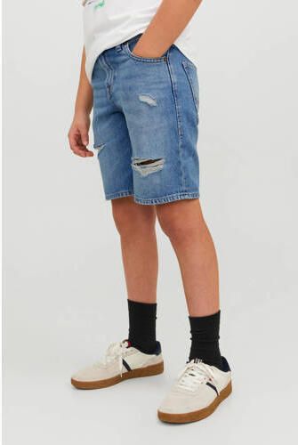 Jack & jones JUNIOR short JJICHRIS blue denim Korte broek Blauw Jongens Katoen 128 - Foto 2