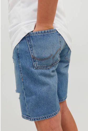 Jack & jones JUNIOR short JJICHRIS blue denim Korte broek Blauw Jongens Katoen 128 - Foto 4