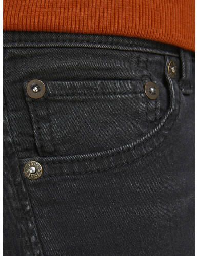 Jack & jones JUNIOR skinny fit jeans Idan zwart Jongens Stretchdenim Effen 128 - Foto 3