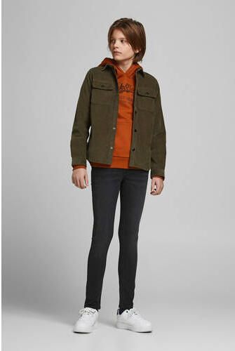 Jack & jones JUNIOR skinny fit jeans Idan zwart Jongens Stretchdenim Effen 128 - Foto 5