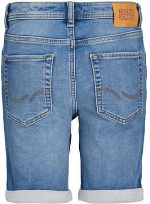 Jack & jones JUNIOR slim fit jeans bermuda JJIRICK stonewashed Denim short Blauw Jongens Stretchdenim 134 - Foto 4