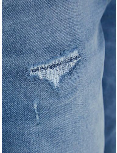 Jack & jones JUNIOR slim fit jeans bermuda JJIRICK stonewashed Denim short Blauw Jongens Stretchdenim 134 - Foto 3