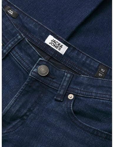Jack & jones JUNIOR slim fit jeans JJIGLENN JJORIGINAL blue denim Blauw Jongens Stretchdenim 134 - Foto 2