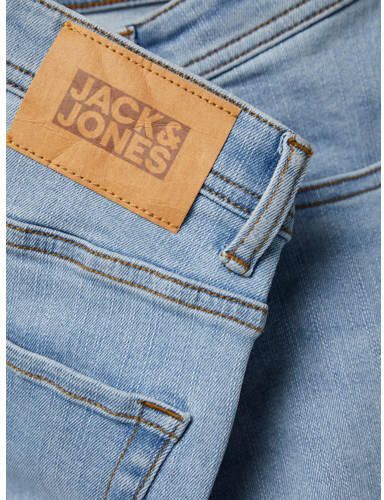 Jack & jones JUNIOR slim fit jeans JJIGLENN JJORIGINAL SQ 730 SN JNR light blue denim Blauw Jongens Stretchdenim 140 - Foto 3