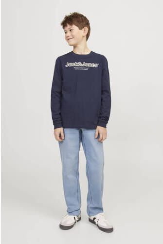 Jack & jones JUNIOR slim fit jeans JJIGLENN JJORIGINAL SQ 730 SN JNR light blue denim Blauw Jongens Stretchdenim 140 - Foto 2