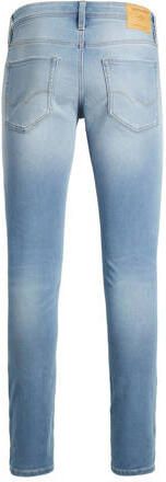 Jack & jones JUNIOR slim fit jeans JJIGLENN met slijtage stonewashed Blauw Jongens Stretchdenim 128 - Foto 2