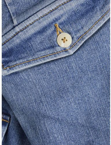 Jack & jones JUNIOR slim fit jeans JJIPAUL JJFLAKE blue denim Blauw Effen 176